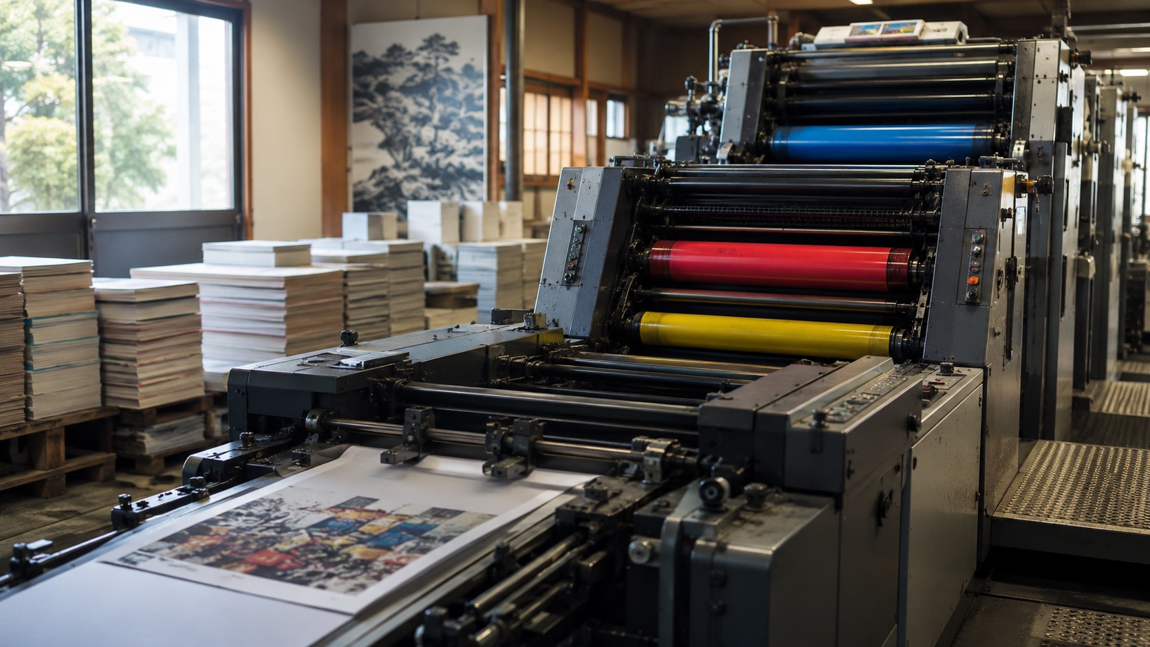 CMYK 4色オフセット印刷機